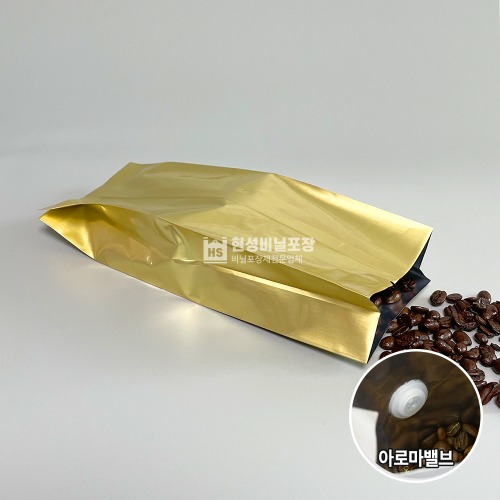 금박 아로마밸브 커피 봉투(비접착/100장)