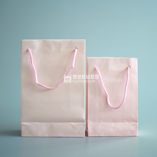 유광 코팅 핑크 쇼핑백(100장)