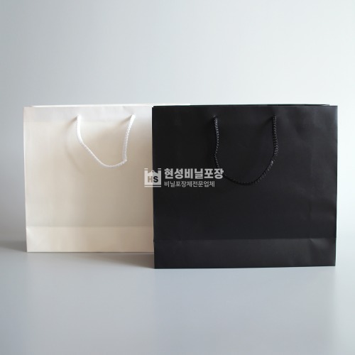 무광코팅 가로형 종이쇼핑백(컬러2가지/100장)