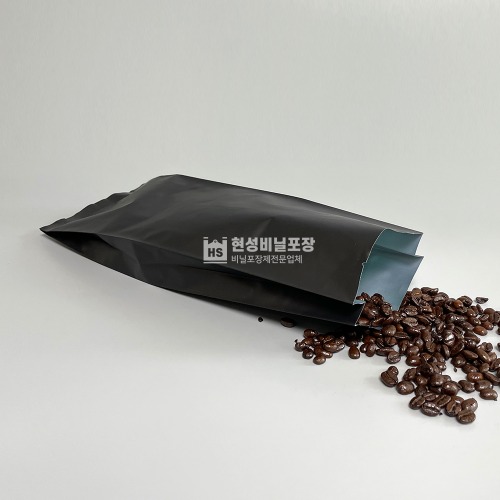 블랙 무광 커피 봉투(비접착/M자형/100장)